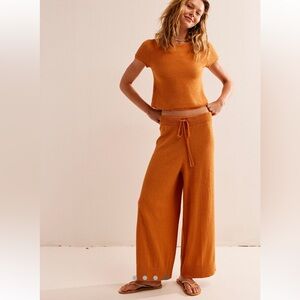 Free People Beach Julia Sweater Set Desert Sun Top Bottoms Pants